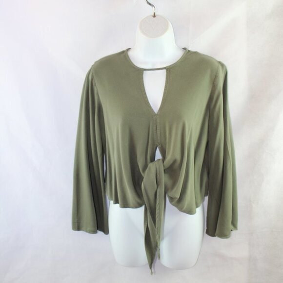 Nectar split tie front bell sleeve top - Picture 4 of 7